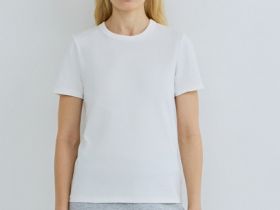 Базовая футболка из плотного хлопка, Белый