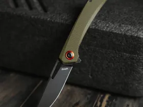Складной нож Mr.Blade Finch Boba Fett blackwash, сталь AUS-8, рукоять Olive G10