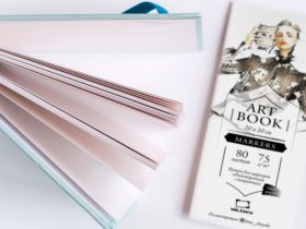 Скетчбук для маркеров Малевичъ "Fashion" 20х20 см 60 л 75 г, лазурный