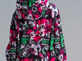 Куртка текстильная с полиуретановым покрытием для девочек (ветровка)