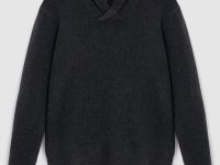 Джемпер прямого силуэта с воротником-стойкой