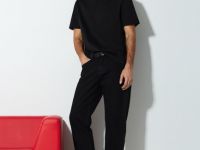 Джинсы Straight с накатом, Черный