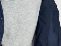 Пуховое полупальто с воротником-стойкой