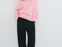 Джемпер из мягкой пряжи с шерстью, Розовый