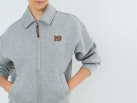 Бомбер оверсайз, Серый