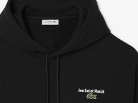 Мужская флисовая толстовка-худи Lacoste свободного кроя