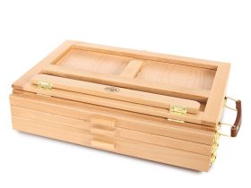Этюдник-органайзер для пастели Гамма, 3 уровня, 30*13,5*44 см, бук