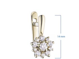 Серьги из желтого золота с бриллиантами э0301сг10177200