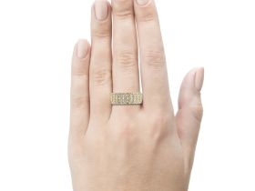 Кольцо из желтого золота с бриллиантами э0301кц03210356