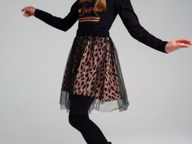 Фуфайка трикотажная для девочек (футболка с длинными рукавами)