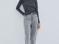 Лонгслив с пуговицами, Серый