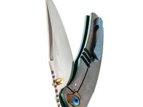 Складной нож Assassin knives Ti-Rex, сталь Damascus, рукоять титан