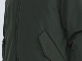 Утеплённая куртка с воротником-стойкой, Зеленый