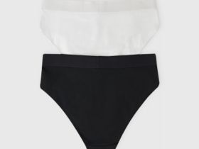 Трусы с высокой посадкой, 2 шт., Черный