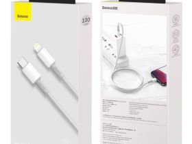 Кабель Baseus High Density Braided (Type-C) на (Lightning) 20W 100см нейлоновая оплётка (CATLGD-02) (белый)