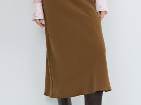 Юбка А-силуэта из модала, Оранжевый