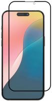 Защитное стекло uBear Extreme Nano Shield Privacy для Apple iPhone 16 Pro с чёрной рамкой