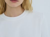 Лонгслив из плотного интерлока, Белый