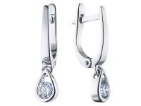 Серьги из белого золота с бриллиантами э4001сг07120600