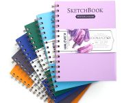 Скетчбук для акварели на спирали Малевичъ 15х20 см 20 л 300 г, 100% хлопок, серый