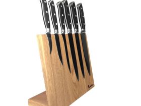 Подставка настольная магнитная для 6 ножей Woodinhome KS002XSON, дуб