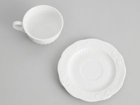 Чайная пара Emboss White