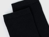 Базовые носки в рубчик, Черный