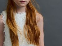 Фактурное платье мини для девочек, Белый