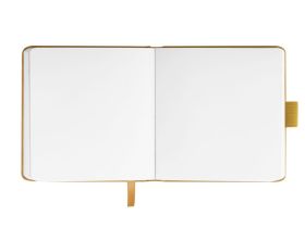 Скетчбук Гамма "Студия" 12х12 см 100 л 110 г , золото, твердая обложка, на резинке, белая