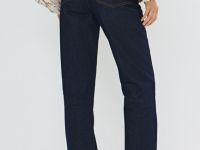 Прямые джинсы с высокой посадкой, Синий