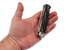 Автоматический многофункциональный нож Mikov Predator, сталь 420, рукоять рог буйвола