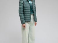 Стеганый пуховик с натуральным пухом