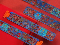 Подарочный набор закладок "Драконы эпохи Мин" (металл, кожа)