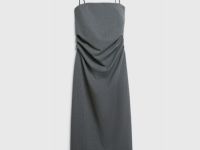 Платье-бюстье со съёмными бретелями, Серый