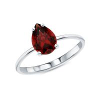 Серебряное кольцо с гранатами природными