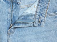 Свободные прямые джинсы средней посадки, Голубой