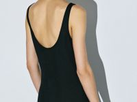 Льняное платье на широких бретелях, Черный