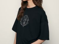 Футболка свободного кроя с принтом