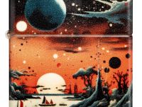 Зажигалка ZIPPO Galactic Landscape Design с покрытием 540 Matte, латунь/сталь, разноцветная, матовая, 38x13x57 мм