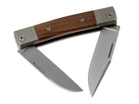 Складной нож LionSteel BestMan Two blades, сталь M390, рукоять Santos wood
