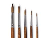 Кисть сибирский колонок №3/0 круглая Tintoretto "Martora Kolinsky" на длинной ручке