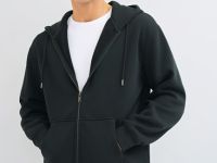 Толстовка на молнии с капюшоном, Черный
