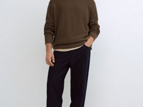 Текстурный джемпер, Коричневый