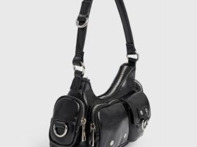 Сумка из искусственной кожи для девочек, Черный