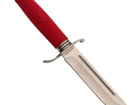 Нож Витязь B5400-2 Разведчик, сталь 9Cr18MoV, рукоять эластомер, красный