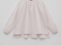 Блузка с округлым вырезом свободного силуэта