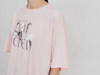 Свободная футболка с принтом