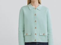 Кардиган на пуговицах, Зеленый