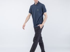 Мужское поло L.12.12 из меланжевой ткани