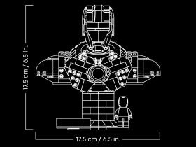 Super Heroes 76327 Конструктор Бюст Железного человека MK4